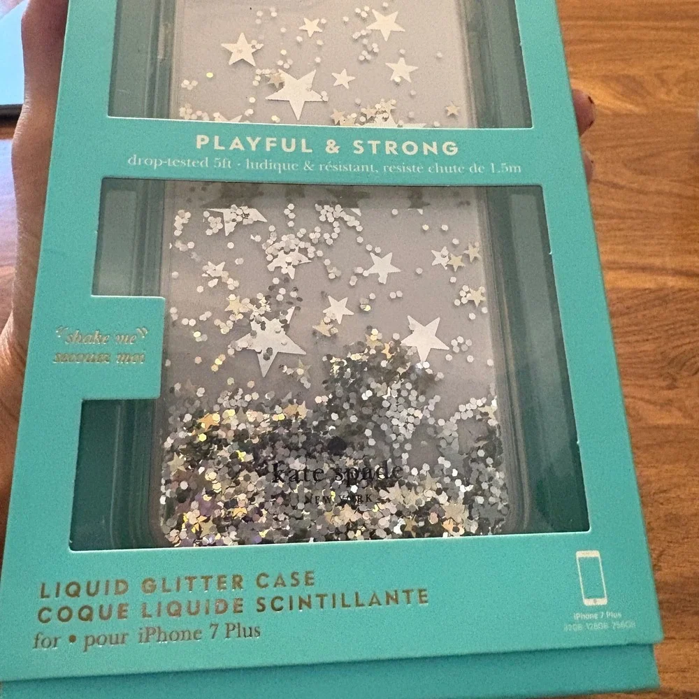 Kate Spade New York iPhone 8 Plus 7 Plus Liquid Glitter Star Phone Case‎